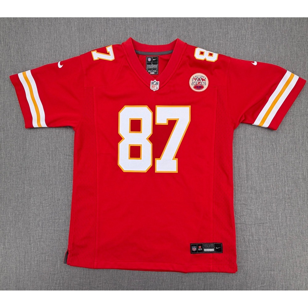 Nike Kansas City Chiefs Travis Kelce 87 NFL Jersey Red Mens Large Football L